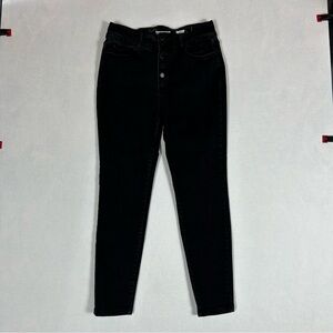 Kancan Kurvy Black Button Fly Jegging Jeans Women’s 31 High Rise Stretch #39988